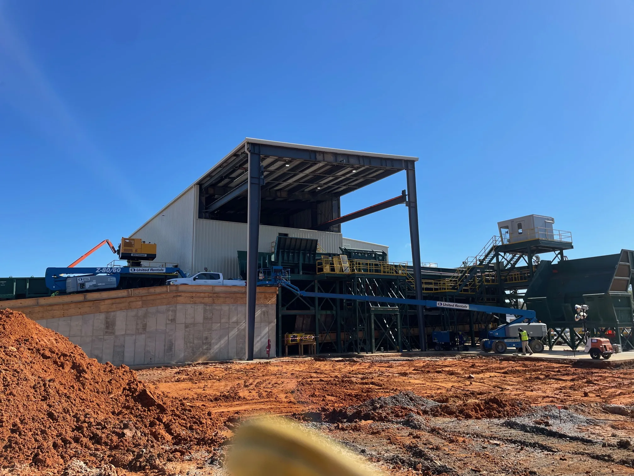 Industrial facility construction site